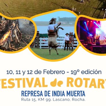 Fragmento del afiche del Festival Rotary Represa de India Muerta a realizarse del 10 al 12 de febrero.